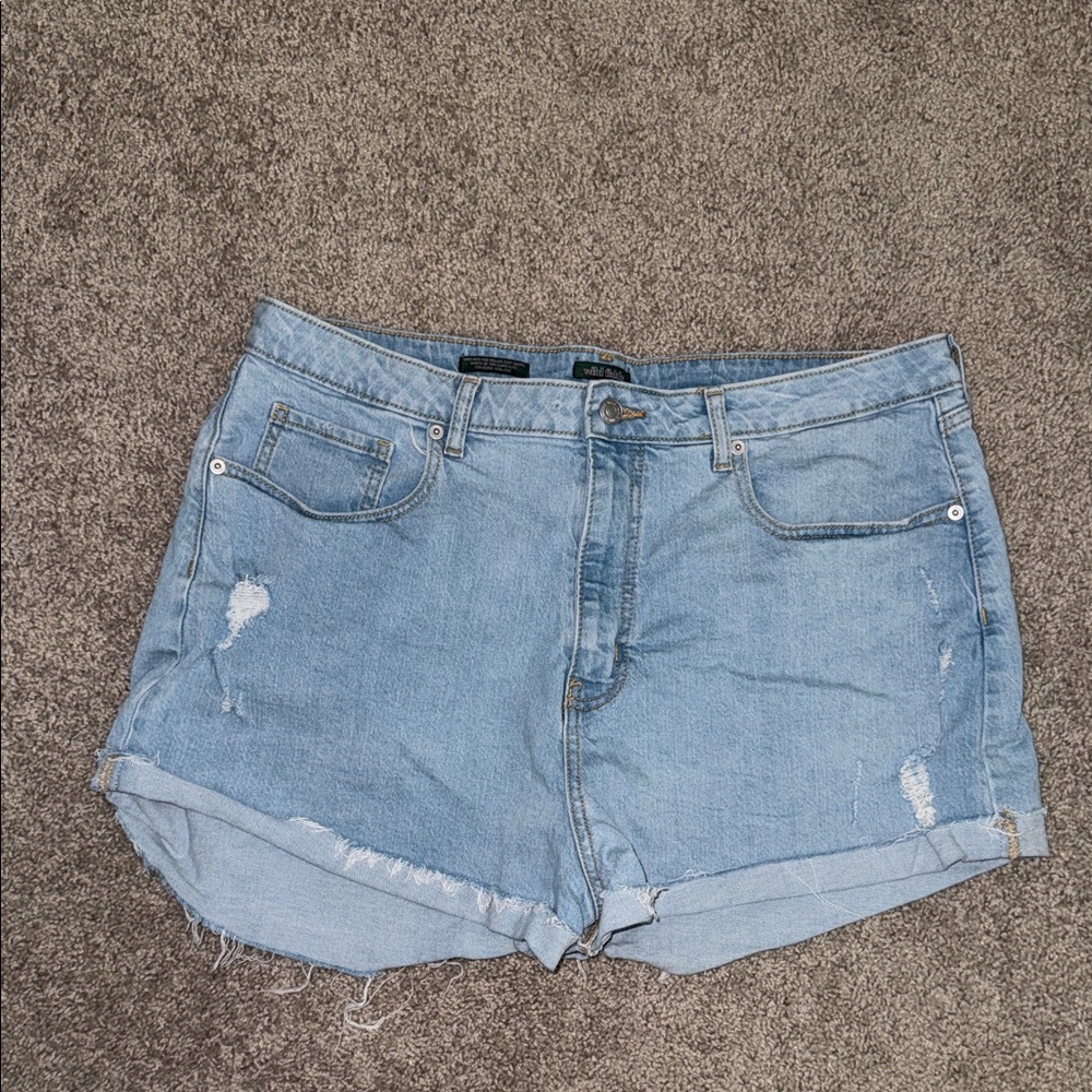 wild fable Light Wash Distressed Denim Shorts